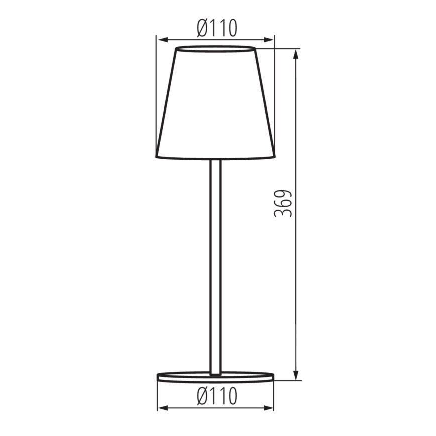 LED Ściemnialna akumulatorowa lampa stołowa INITA LED/1,2W/1800 mAh IP54 czerwony