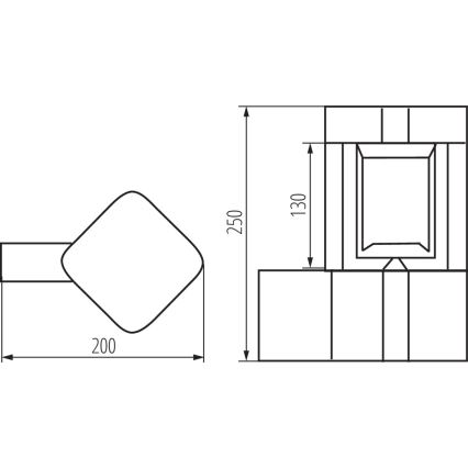 Kinkiet zewnętrzny PEVO 1xGX53/11W/230V IP44 antracyt
