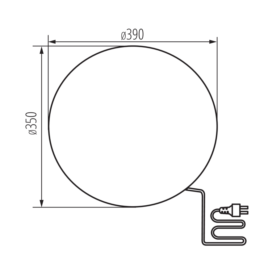 Lampa zewnętrzna STONO 1xE27/25W/230V śr. 39 cm IP65