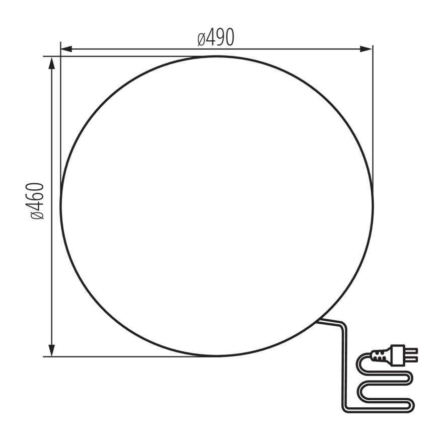 Lampa zewnętrzna STONO 1xE27/25W/230V śr. 49 cm IP65