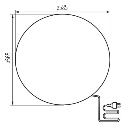Lampa zewnętrzna STONO 1xE27/25W/230V śr. 58,5 cm IP65