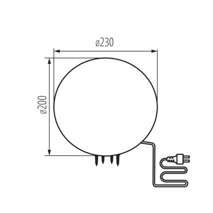 Lampa zewnętrzna STONO 1xE27/15W/230V Ø 23 cm IP65