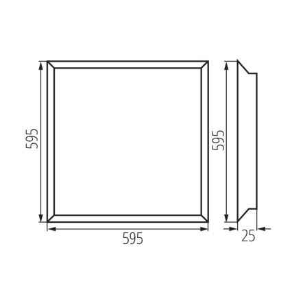 LED Panel wpuszczany BLINGO LED/38W/230V 60x60 cm