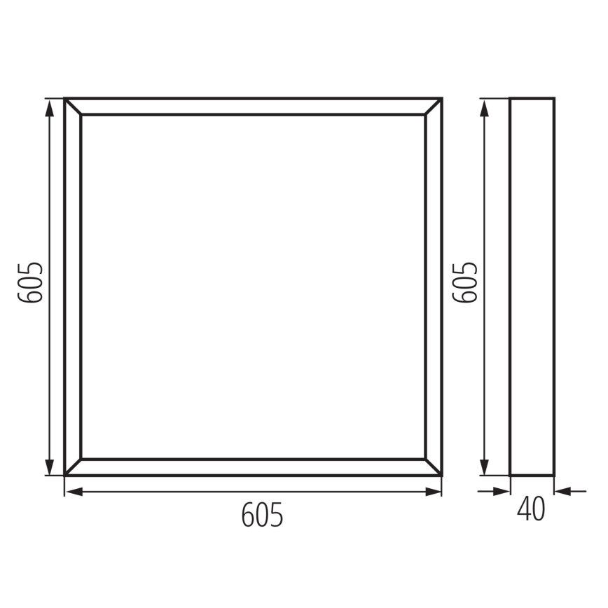 LED Panel natynkowy BLINGO LED/34W/230V 60x60 cm