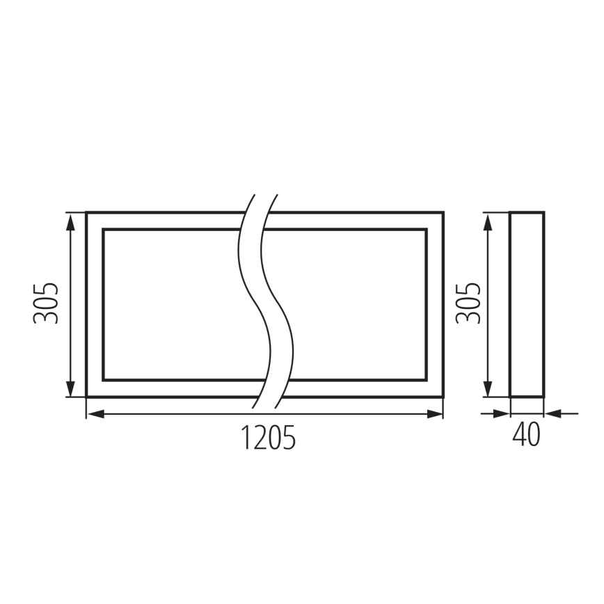 LED Panel natynkowy BLINGO LED/34W/230V 120x30 cm