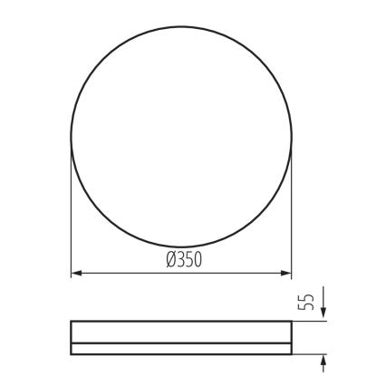 LED Oświetlenie techniczne sufitowe IPER LED/35W/230V IK10 IP65 okrągłe białe