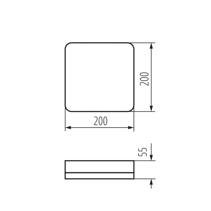 LED Oświetlenie techniczne sufitowe IPER LED/19W/230V IK10 IP65 kanciaste białe