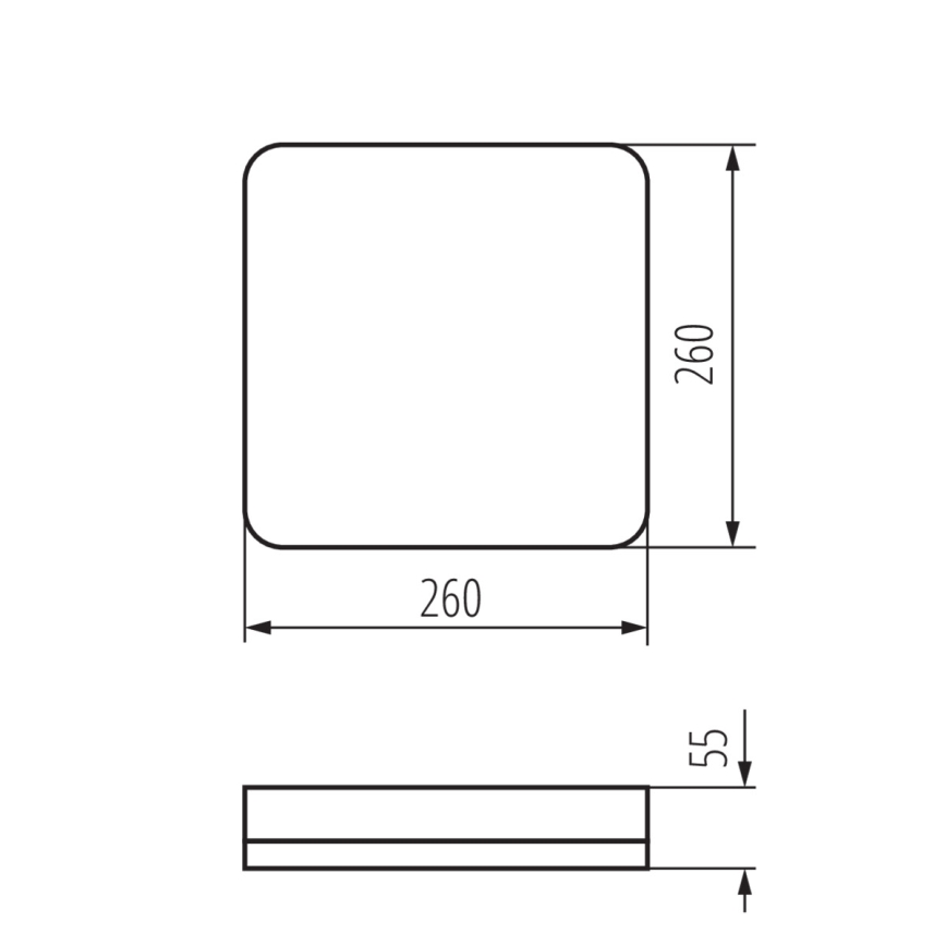 LED Oświetlenie techniczne sufitowe z czujnikiem ruchu IPER LED/26W/230V IK10 IP65 kanciaste białe