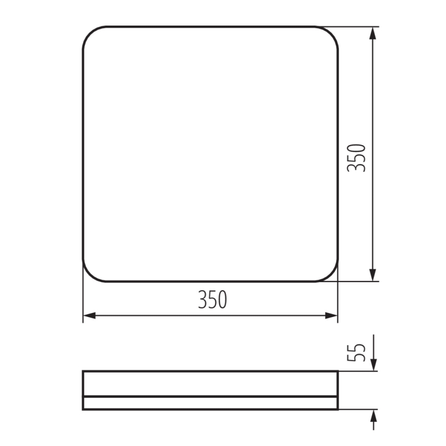 LED Oświetlenie techniczne sufitowe z czujnikiem ruchu IPER LED/35W/230V IK10 IP65 kanciasty białe