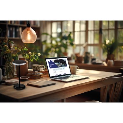 Kanlux 37311 - LED Ściemnialna lampa z możliwością ładowania FLUXY LED/1,7W/1800 mAh IP44 czarna