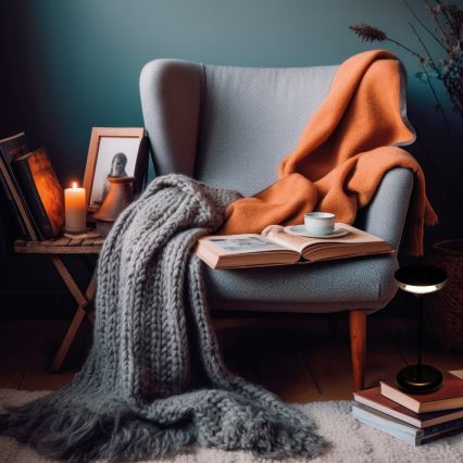 Kanlux 37311 - LED Ściemnialna lampa z możliwością ładowania FLUXY LED/1,7W/1800 mAh IP44 czarna