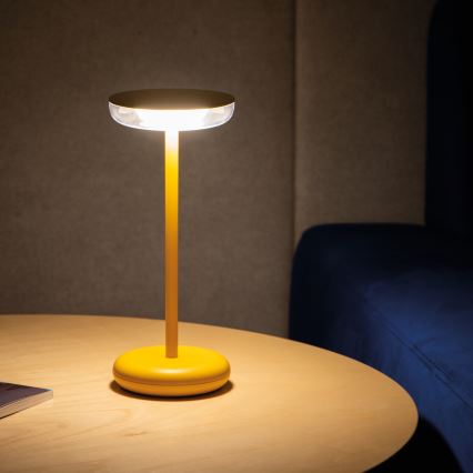 LED Ściemnialna ładowalna lampa FLUXY LED/1,7W/1800 mAh IP44 żółta