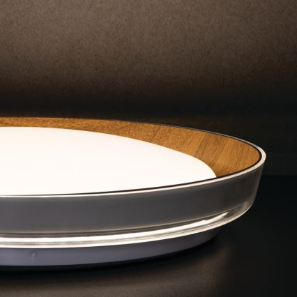 LED Plafon NIFU LED/17,8W/230V śr. 43 cm białe/brązowe