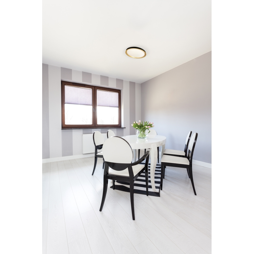 LED Plafon SOLN LED/17,5W/230V śr. 38 cm czarny/złoty