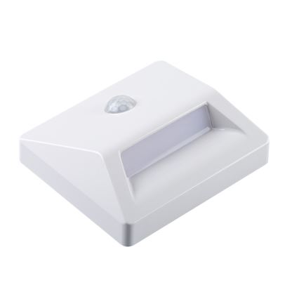 Oprawa do zabudowy LED z czujnikiem ruchu i zmierzchu IRS LED/0,3W/3xAAA IP54 biała