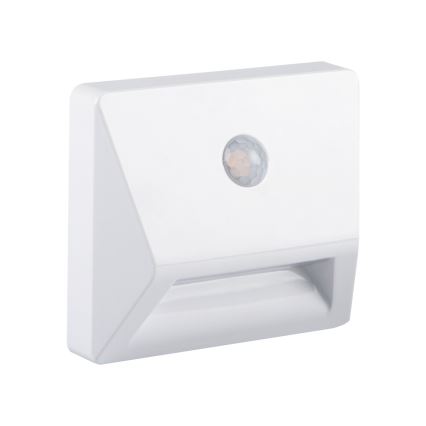 Oprawa do zabudowy LED z czujnikiem ruchu i zmierzchu IRS LED/0,3W/3xAAA IP54 biała