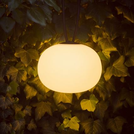 LED Ściemnialna zewnętrzna akumulatorowa lampa wisząca STONO LED/1W/3000 mAh IP54