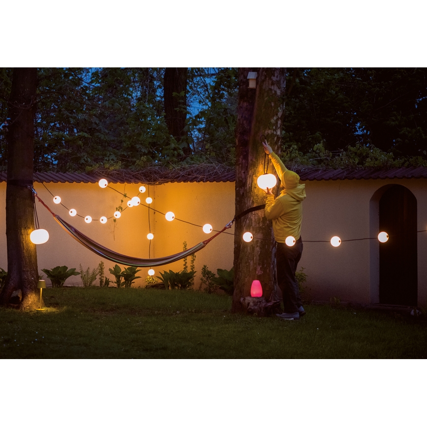 LED Ściemnialna zewnętrzna akumulatorowa lampa wisząca STONO LED/1W/3000 mAh IP54