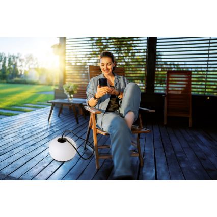 LED Ściemnialna zewnętrzna akumulatorowa lampa wisząca STONO LED/1W/3000 mAh IP54