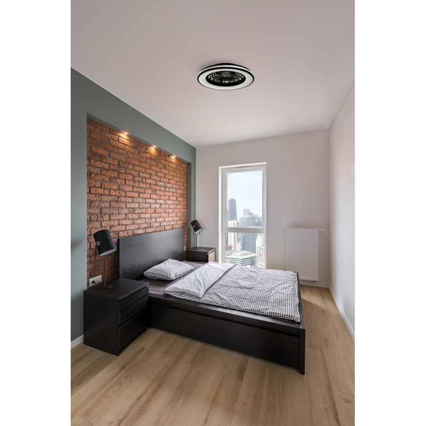 LED Ściemniany plafon z wentylatorem PLAVE LED/48W/230V 3000/4000/6500K + zdalne sterowanie