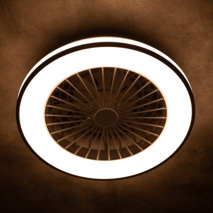 LED Ściemniany plafon z wentylatorem PLAVE LED/48W/230V 3000/4000/6500K + zdalne sterowanie