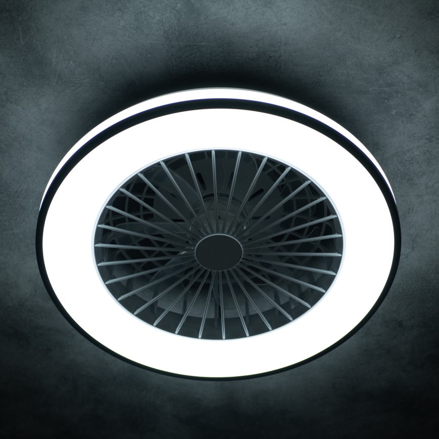 LED Ściemniany plafon z wentylatorem PLAVE LED/48W/230V 3000/4000/6500K + zdalne sterowanie