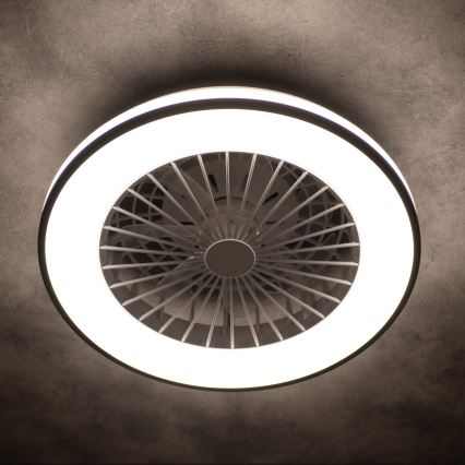 LED Ściemniany plafon z wentylatorem PLAVE LED/48W/230V 3000/4000/6500K + zdalne sterowanie