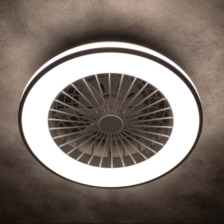 LED Ściemniany plafon z wentylatorem PLAVE LED/48W/230V 3000/4000/6500K + zdalne sterowanie