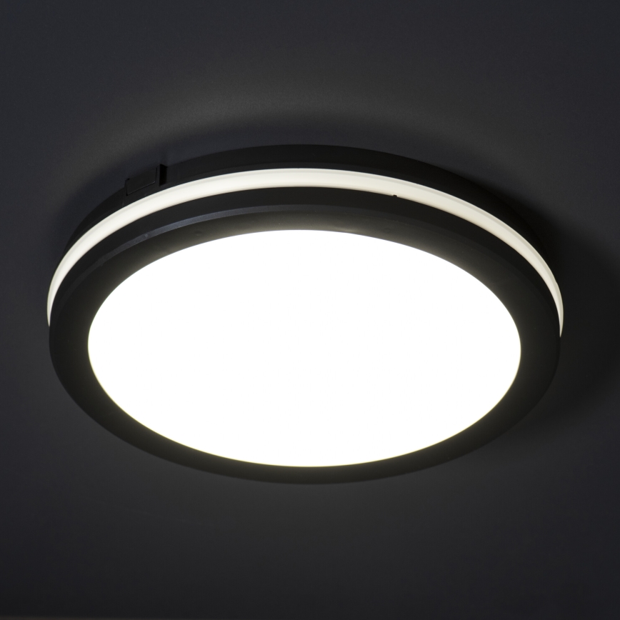 LED Plafon zewnętrzny BENO ECO LED/12W/230V 3000/4000/6500K śr. 20 cm IP65 czarny