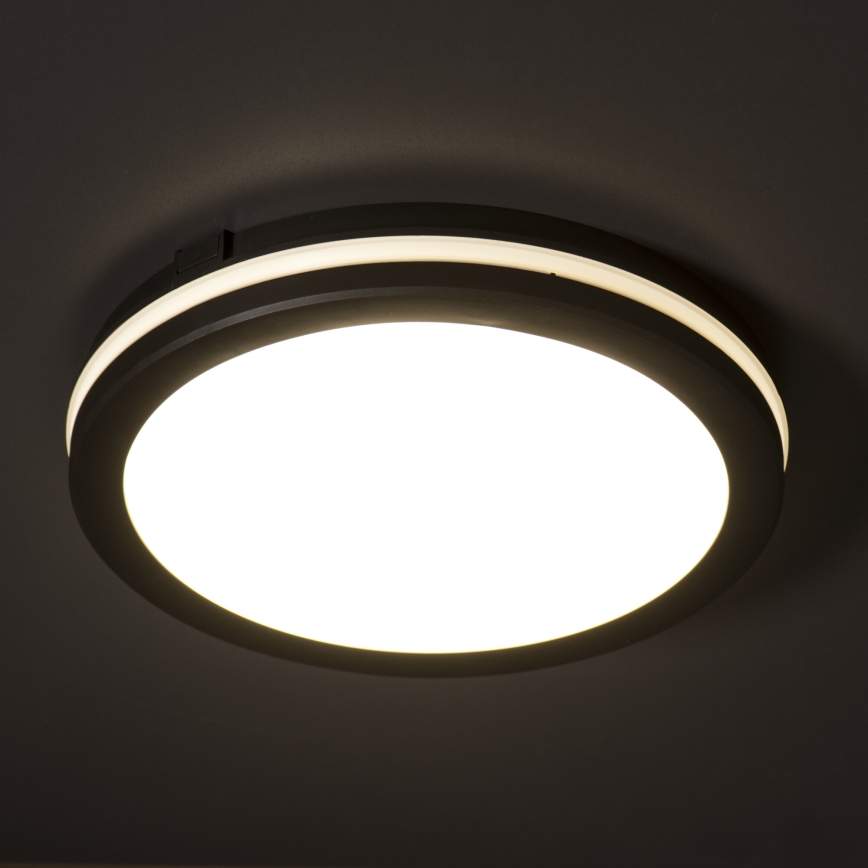 LED Plafon zewnętrzny BENO ECO LED/12W/230V 3000/4000/6500K śr. 20 cm IP65 czarny