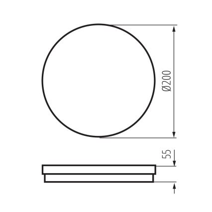 LED Plafon zewnętrzny BENO E LED/20W/230V 3000/4000/6500K śr. 20 cm IP65 czarny