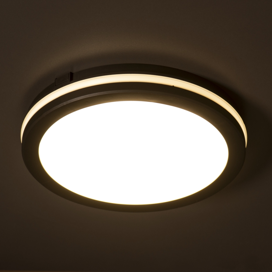 LED Plafon zewnętrzny BENO E LED/30W/230V 3000/4000/6500K śr. 30 cm IP65 czarny
