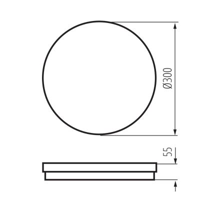 LED Plafon zewnętrzny BENO E LED/30W/230V 3000/4000/6500K śr. 30 cm IP65 czarny