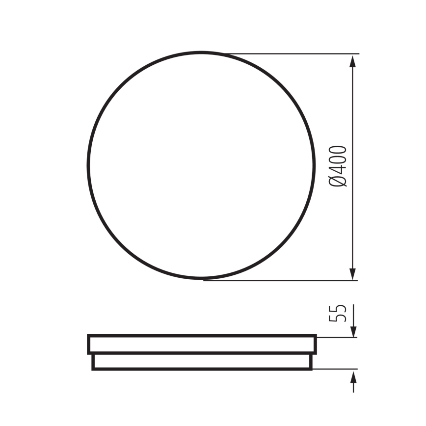 LED Plafon zewnętrzny BENO ECO LED/40W/230V 3000/4000/6500K śr. 40 cm IP65 czarny