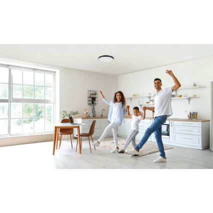 LED Plafon ściemnialny PLAFON LED/20W/230V 3000-6500K Wi-Fi czarny