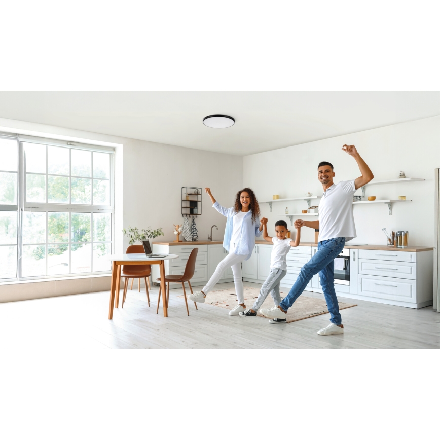 LED Plafon ściemnialny PLAFON LED/20W/230V 3000-6500K Wi-Fi czarny