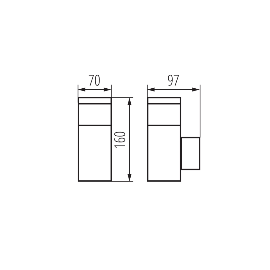 Zewnętrzna lampa ścienna DASTEN 1xG9/11W/230V IP44 czarna