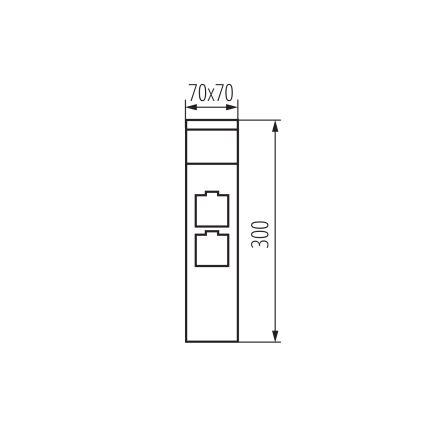 Lampa zewnętrzna z dwoma gniazdkami DASTEN 1xG9/11W/230V 30 cm IP44 czarny