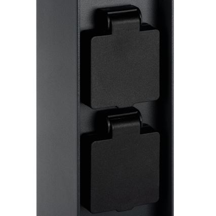 Lampa zewnętrzna z dwoma gniazdkami DASTEN 1xG9/11W/230V 50 cm IP44 czarny