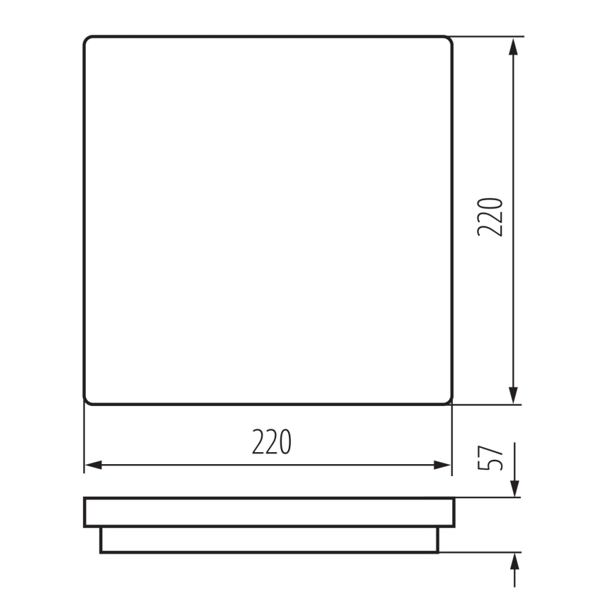LED Plafon zewnętrzny z czujnikiem ruchu BENO LED/12/18W/230V 3000/3500/4000K IP65 biały kanciasty