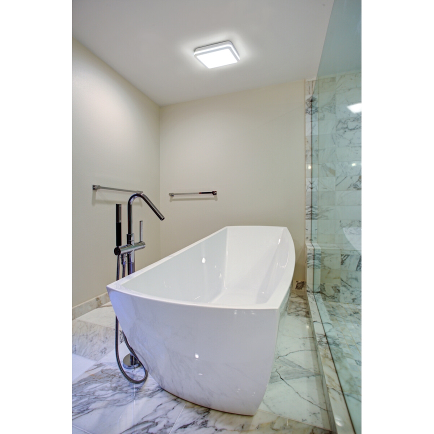 LED Plafon zewnętrzny z czujnikiem ruchu BENO LED/24/30W/230V 3000/3500/4000K IP65 biały kanciasty
