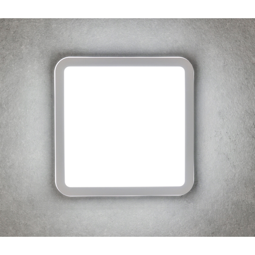 LED Plafon zewnętrzny z czujnikiem ruchu BENO LED/24/30W/230V 3000/3500/4000K IP65 biały kanciasty