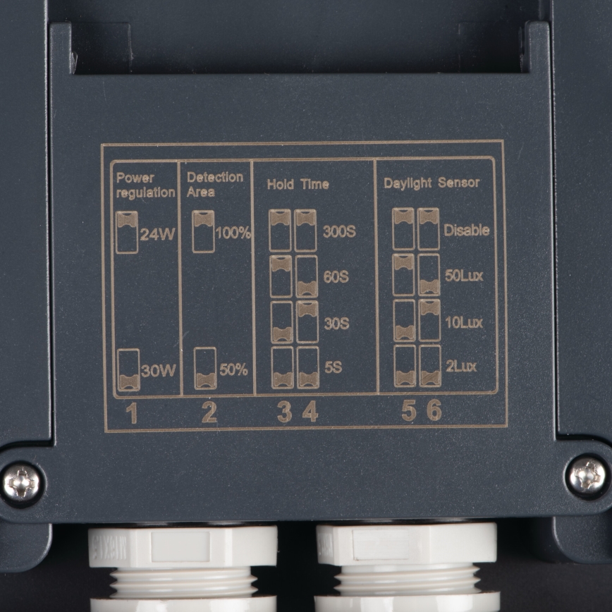 LED Plafon zewnętrzny z czujnikiem ruchu BENO LED/24/30W/230V 3000/3500/4000K IP65 antracyt okrągły