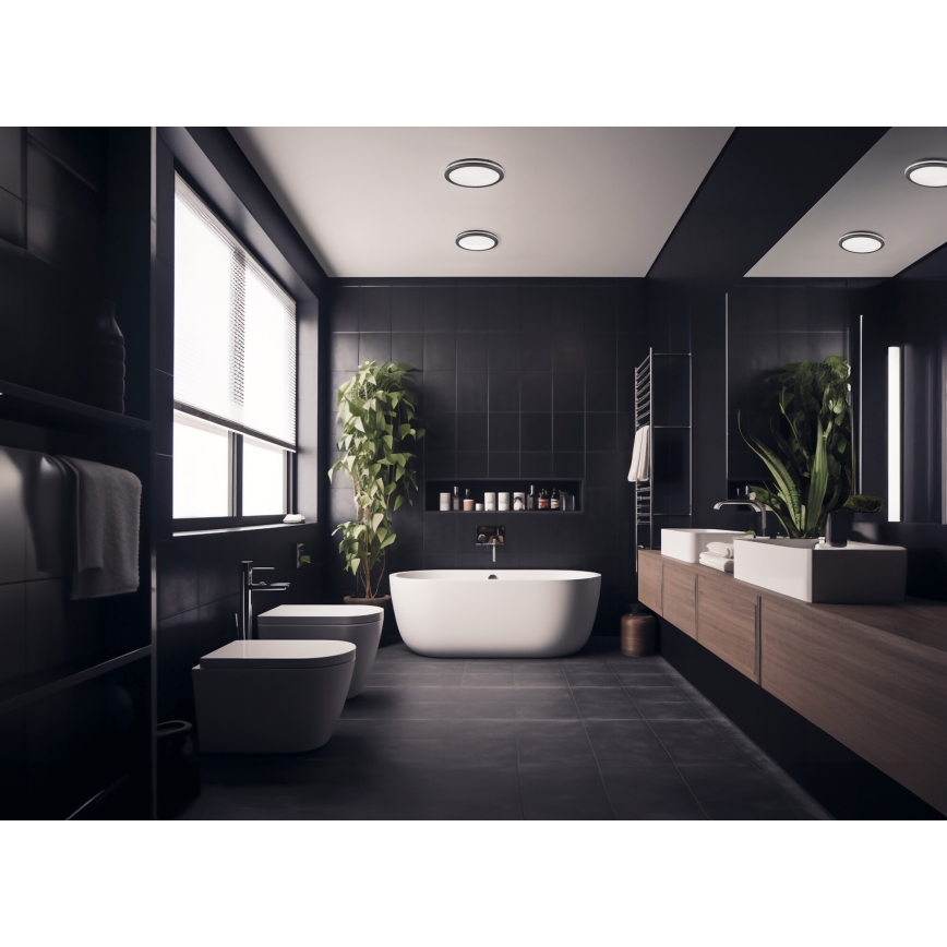 LED Plafon zewnętrzny BENO LED/12/18W/230V 3000/3500/4000K IP65 antracyt okrągły