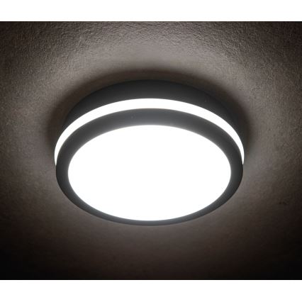 LED Plafon zewnętrzny BENO LED/12/18W/230V 3000/3500/4000K IP65 antracyt okrągły