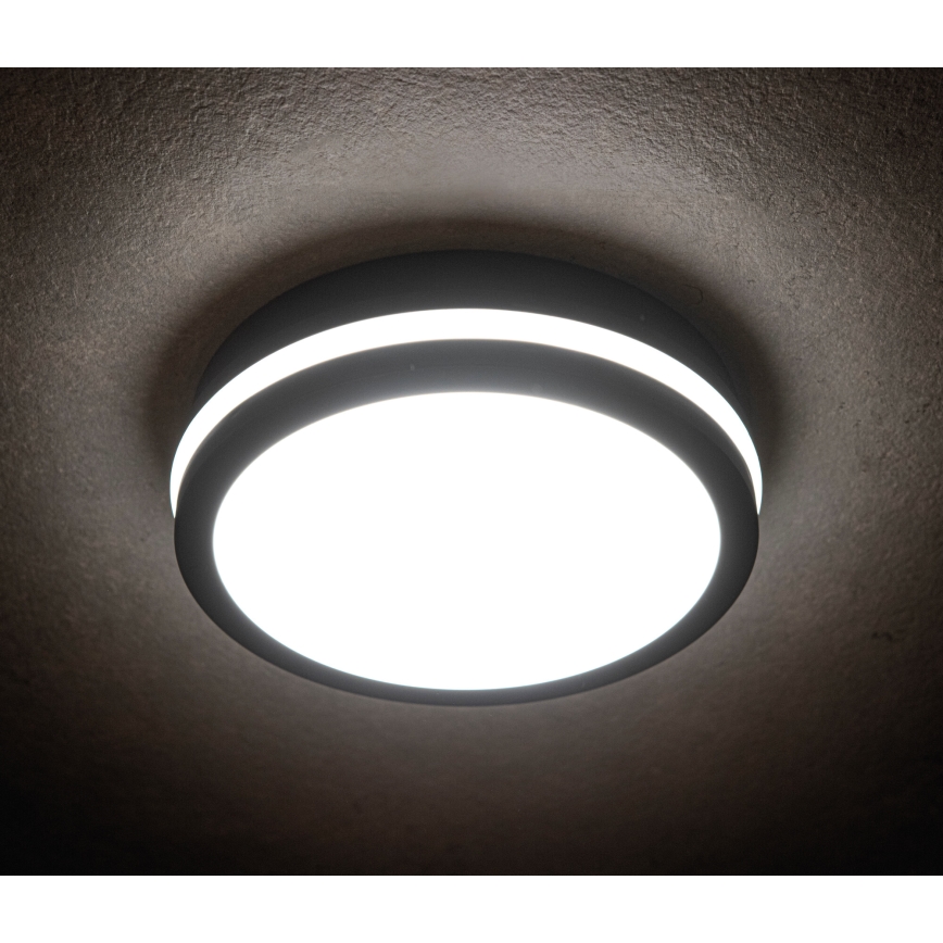 LED Plafon zewnętrzny BENO LED/12/18W/230V 3000/3500/4000K IP65 antracyt okrągły