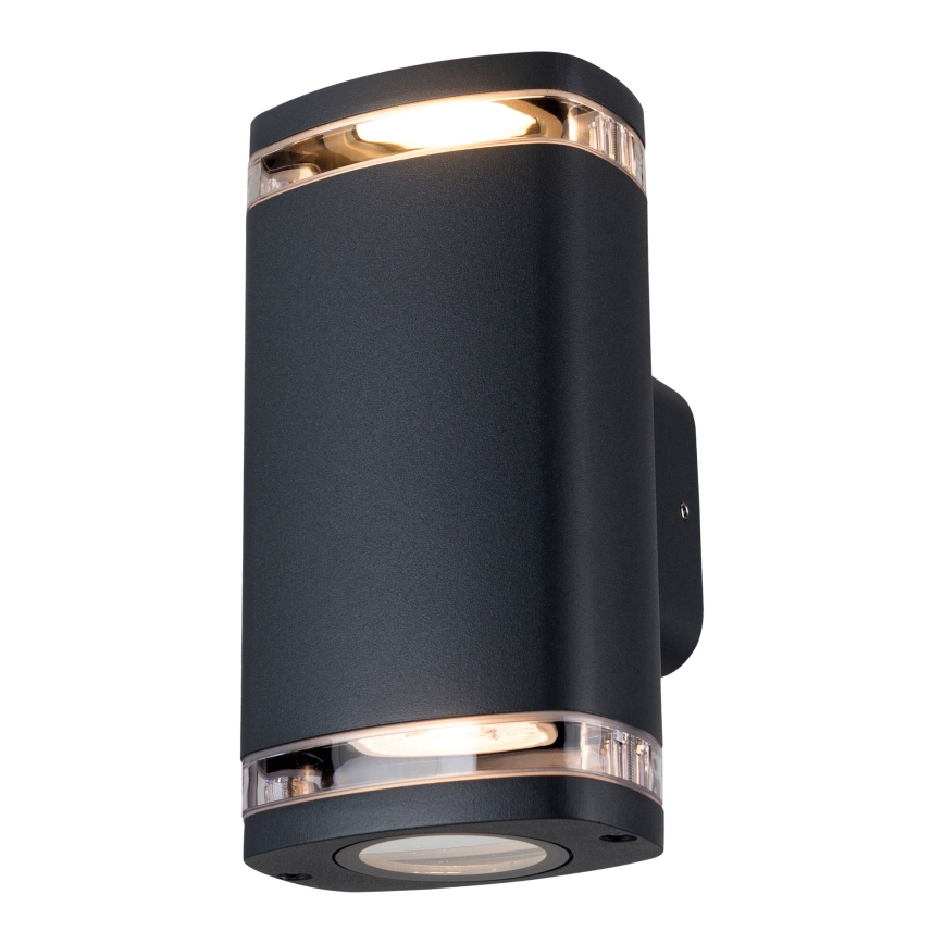 Kinkiet zewnętrzny ZEVI 2xGU10/10W/230V IP54 czarny
