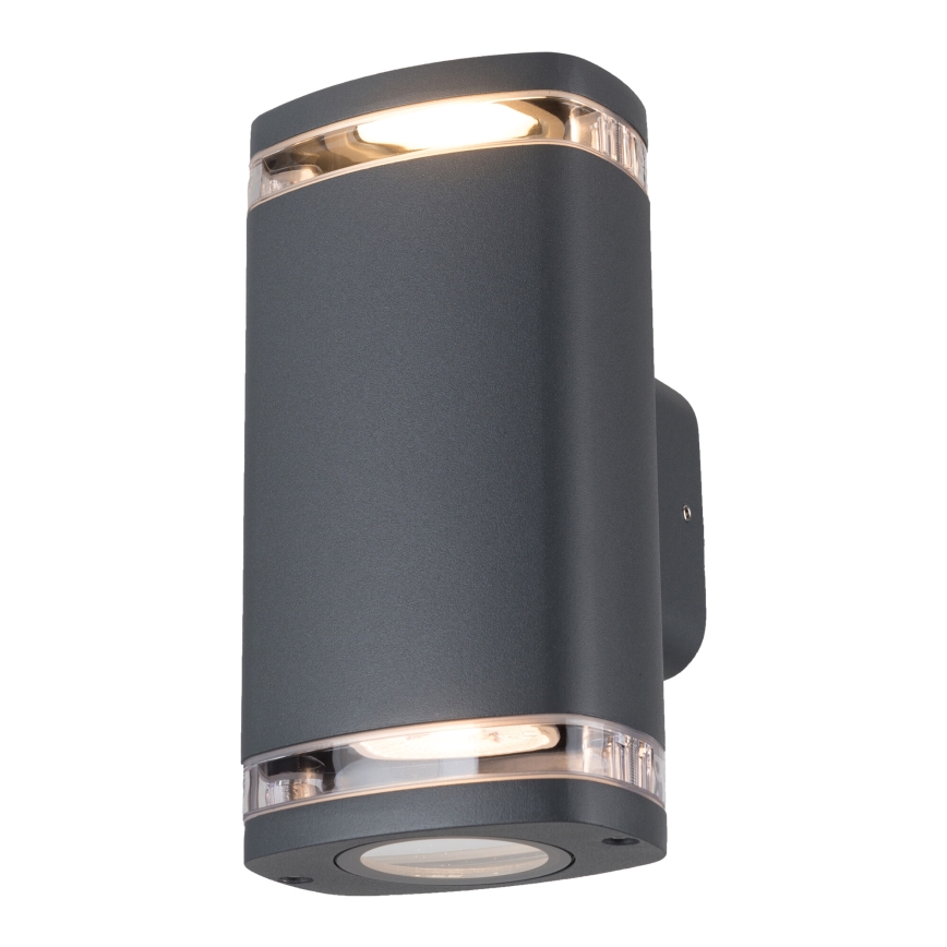 Kinkiet zewnętrzny ZEVI 2xGU10/10W/230V IP54 antracyt