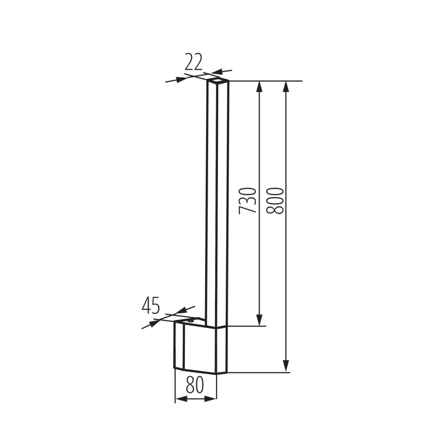 LED Kinkiet zewnętrzny YALTE LED/10W/230V 3000K IP54 czarny
