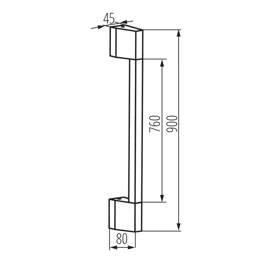 LED Kinkiet zewnętrzny YALTE LED/8W/230V 3000K IP54 czarny